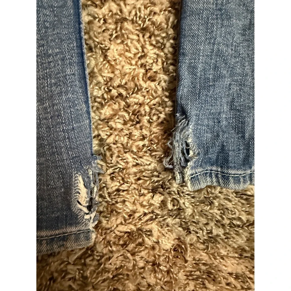 BKE Jake Straight Leg Jeans Mens 32x31 Light Wash Denim Distressed Frayed Hem - Picture 7 of 9